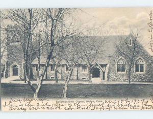 Pre-1907 CHURCH Groton Connecticut CT A2384