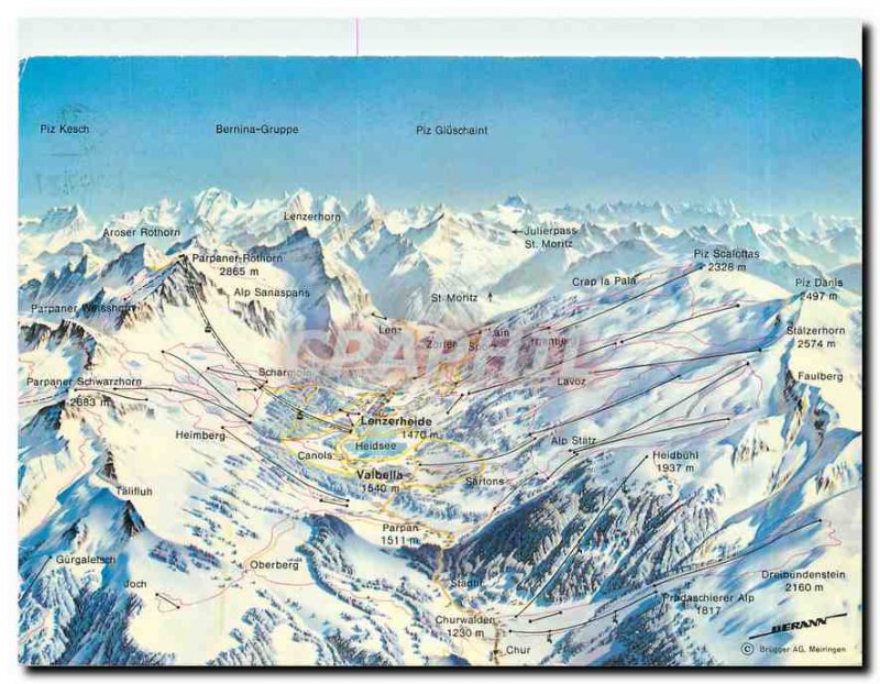 Postcard Modern Lenzerheide Valbella Graubunden Schweiz