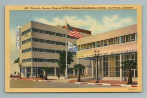 Columbia Square, Home of KNX Columbia Broadcasting System, Hollywood CA Postcard 