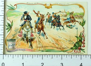 1880's-90's Lovely Spanish Scenes Horses Liebig Victorian 6 Trade Card Set K4