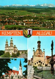 VINTAGE CONTINENTAL SIZE POSTCARD TOWN OF KEMPTEN GERMANY
