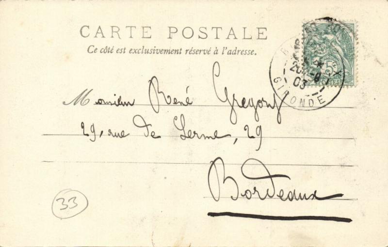 france, St.-ANDRE-DE-CUBZAC, Rue Nationale (1903) Stamp