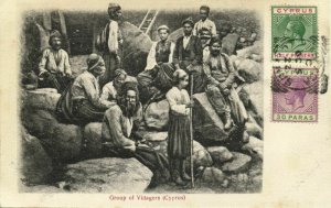 cyprus, Group of Villagers (1922) Postcard