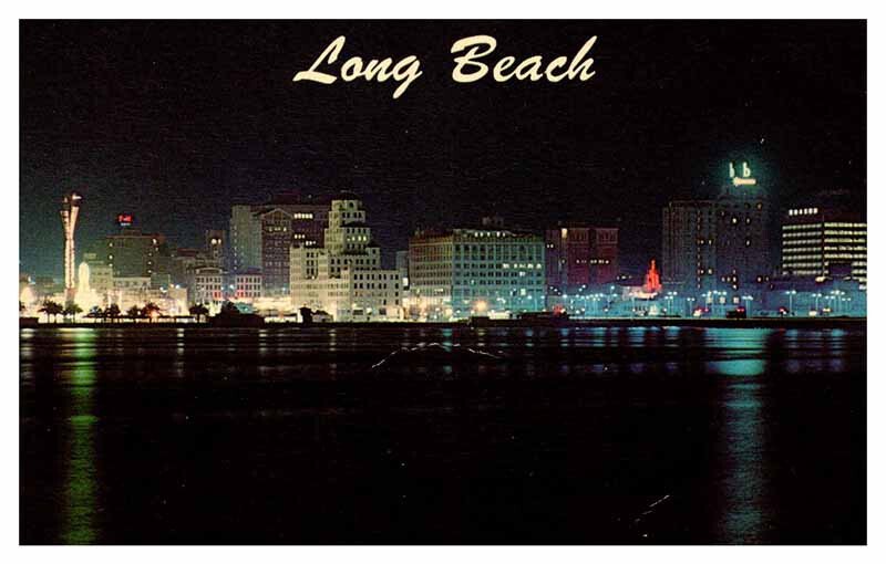 Postcard BUILDING SCENE Long Beach California CA AU0621