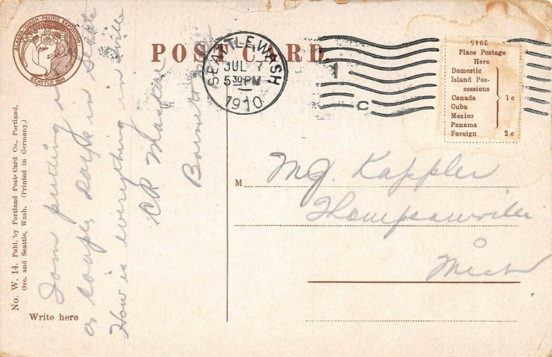 LPS59 Seattle Washington Postcard Interior View The Mecca Buffet Restaurant