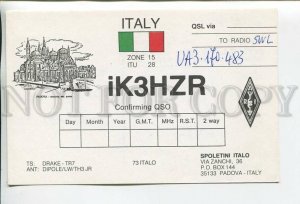 462883 1989 year Italy Padova radio QSL card