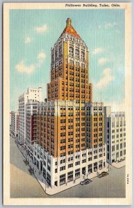 Tulsa Oklahoma 1940s Postcard Philtower Building