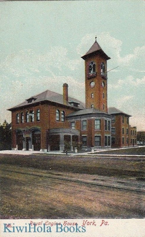 Postcard Fire Royal Engine House York PA