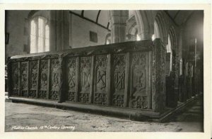 Cornwall Postcard - Mullion Church 15th Century Carving, Real Photo - Ref TZ6864