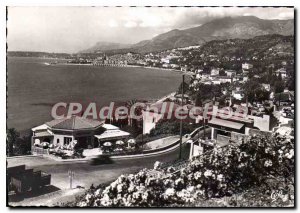 Postcard Moderne Menton General view taken of the border