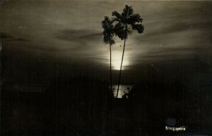 PC CPA SINGAPORE, SUNRISE, Vintage REAL PHOTO Postcard (b19709)