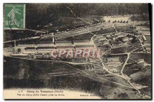 Old Postcard Camp Valdahon view of aircraft taking Army camp