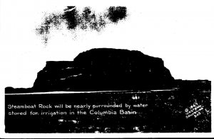 Washington Steamboat Rock Before Coulee Dam Real Photo