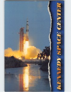 Postcard Saturn 5 launch, Kennedy Space Center, Florida