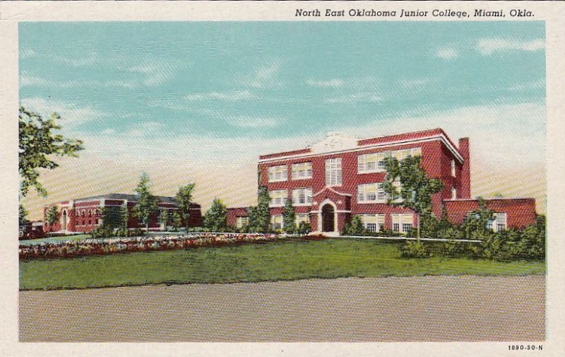 Postcard North East Oklahoma Junior College Miami OK