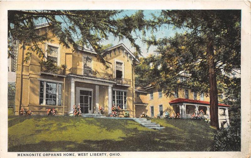 E31/ West Liberty Ohio Postcard c1910 Mennonite Orphans Home Building