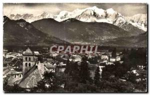 Postcard Old Sallanches Vue Generale and Mont Blanc