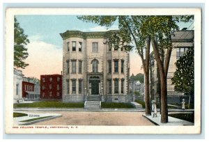 1914 Odd Fellows Building, Amsterdam, New York, NY Antique Posted Postcard