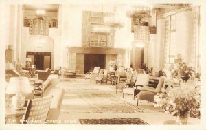 RPPC THE AHWAHNEE Lounge Room Interior Yosemite Hotel c1920s Vintage Postcard