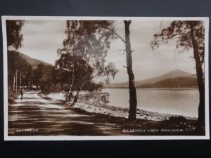 Perthshire BY LOVELY LOCH RANNOCH c1928 Old RP Postcard