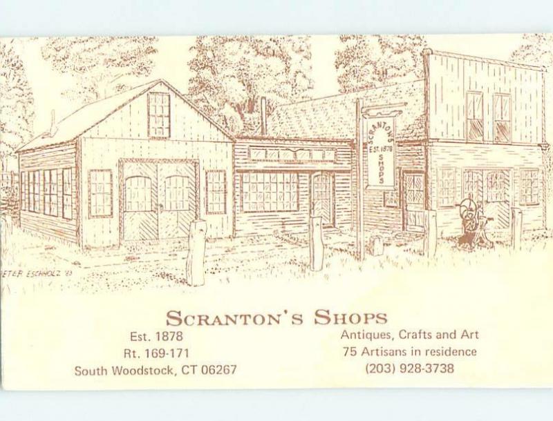 1980's SCRANTON ANTIQUES SHOP South Woodstock - Near Putnam CT hp1409