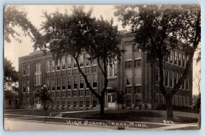 Tracy Minnesota MN Postcard RPPC Photo High School Building c1910's Antique