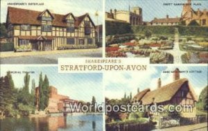 Memorial Theatre Stratford-upon-Avon United Kingdom Postcard Great Britain UK...