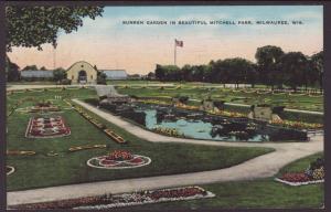 Sunken Garden,Mitchell Park,Milwaukee,WI Postcard