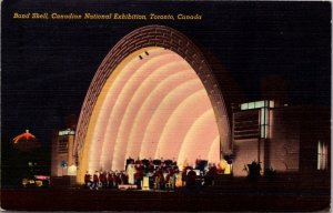 Linen Postcard Band Shell, Canadian National Exhibition in Toronto, Canada