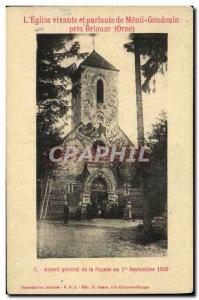 Old Postcard The Living And Talking Church of Menil Gondouin Pres Briouze gen...