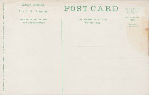 Congo Mission SS 'Lapsley' Boat Steamer Presbyterian Committee Postcard E86 