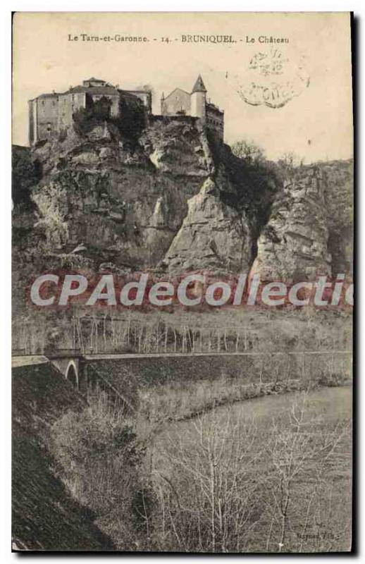 Old Postcard The Tarn et Garonne Bruniquel Chateau