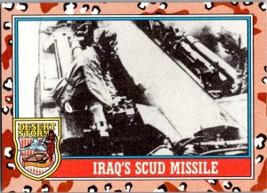 Military 1991 Topps Dessert Storm Card Iraq's Scud Missile sk21314