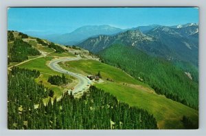 Olympic National Park WA-Washington Aerial Hurricane Ridge Lodge Chrome Postcard