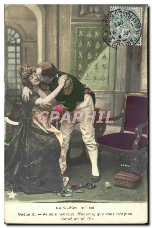 Old Postcard Fancy intimate Napoleon I'm glad you Mrs. m ALSO HAVE gives such...