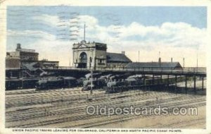 Union Pacific, CO, Colorado, USA Train Railroad Station Depot 1915 light inte...