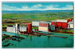 Fort William Ontario Canada Postcard Aerial View of Grain Elevators c1950's