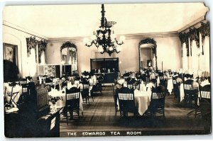 1905-20 The Edwards Tea Room Postcard Syracuse New York Rppc Real Photo