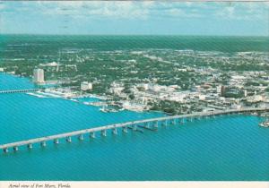 Florida Fort Myers Aerial View Showing Yacht Basin 1984