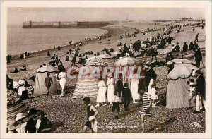 Old Postcard Dieppe - General view of the Beach