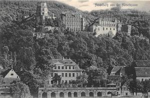 HEIDELBERG GERMANY VON DER HIRSCHGASSE POSTCARD c1920s