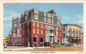 Newport Vermont birds eye view The Newport hotel linen antique pc Y15734 