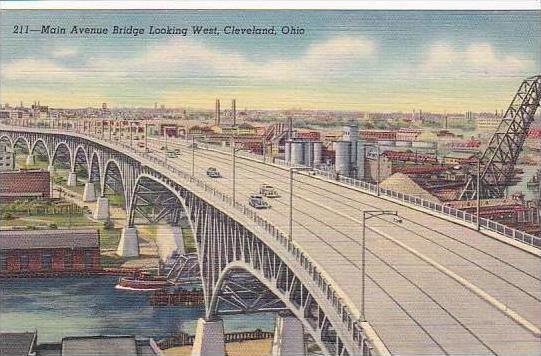 Ohio Cleveland Main Avenue Bridge Looking West