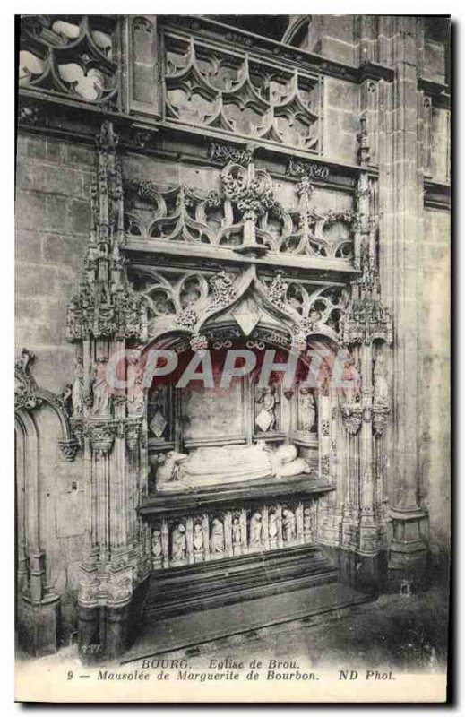 Old Postcard Bourg Brou Church Mausoleum of Margaret of Bourbon