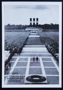 GERMANY THIRD 3rd REICH ORIGINAL PROPAGANDA POSTCARD NURNBERG RALLY 1933