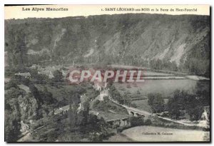 Old Postcard The Alps Mancelles Saint Leonard Hood and the Mound High Fork