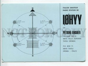 464569 1982 year Italy Tivoli Roma radio QSL card to USSR