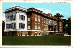 Linen Postcard Callaway County Hospital in Fulton, Missouri