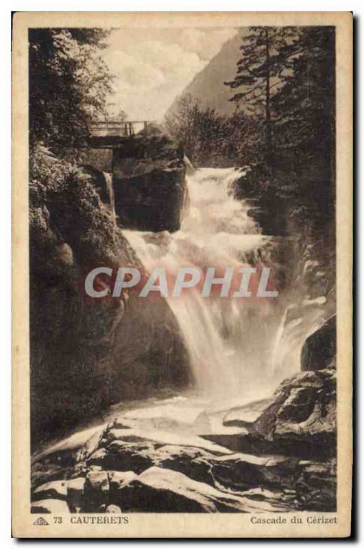 Old Postcard Cauterets Cascade Ce'rizet