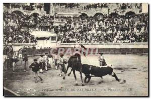 Old Postcard Bullfight Bullfight A picador